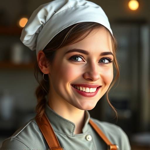 Portrait of Elara Finch, co-founder and pastry chef, smiling warmly.
